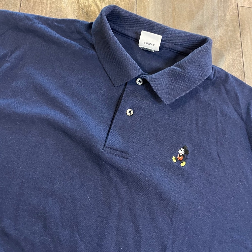 Vintage Disney Wear Polo Shirt Mickey Mouse Embroidered Men Large Bin M-43 - Picture 2 of 4